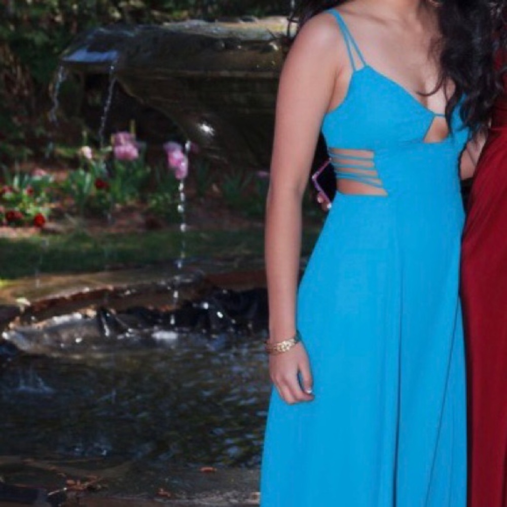 FAME&PARTNERS teal maxi skit dress-SZ 4